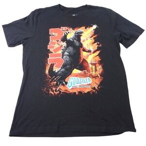 Black Godzilla King of the Monsters Graphic T‎ Shirt Men's Size Large